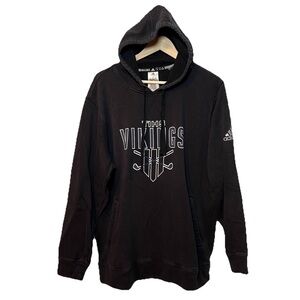 Adidas TI HS Vikings Hoodie Mens XL Black Pullover Sweatshirt High School Hockey